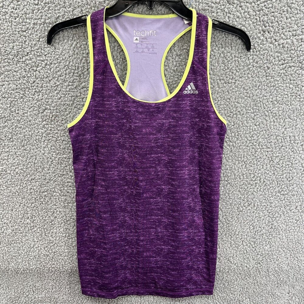 Adidas Tech-fit Tank Top Fitted Climacool Women’s Size Small S Purple Techfit